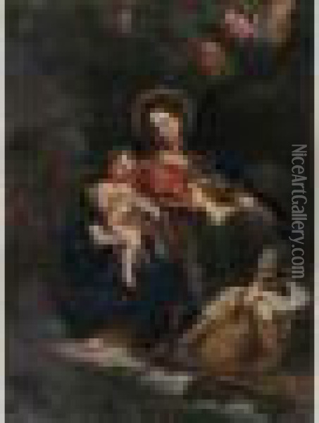 Le Mariage Mystique De Sainte Catherine D'alexandrie Oil Painting - Carlo Cignani
