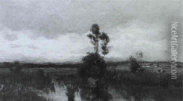 Moorlandschaft Im Voralpengebiet Oil Painting - Eduard Schleich the Elder