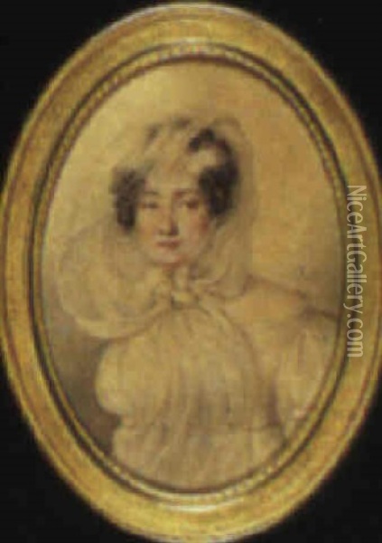 Portrait Of A Lady Oil Painting - Jean-Francois Hollier