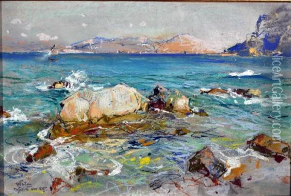 Marina Di Capri Oil Painting - Giuseppe Casciaro