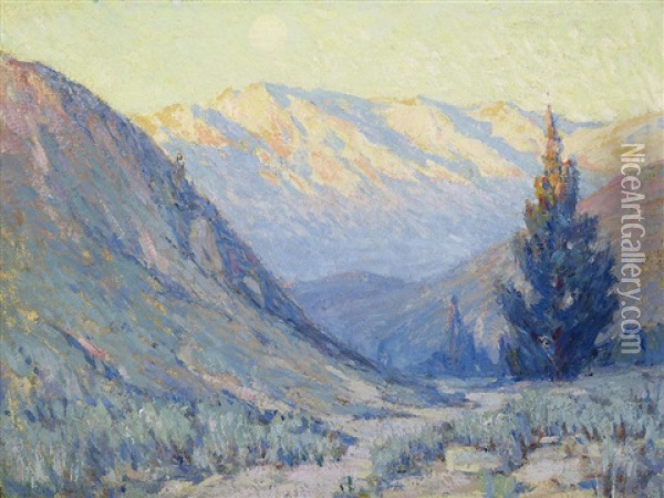 Sunset On Desert Heights Oil Painting - Benjamin Chambers Brown