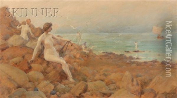 The Sirens Oil Painting - Charles Courtney Curran