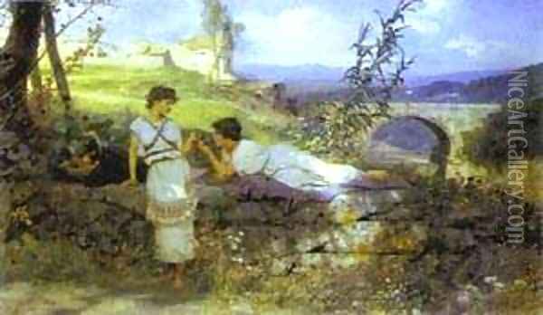 Talisman 1880s Oil Painting - Henryk Hector Siemiradzki