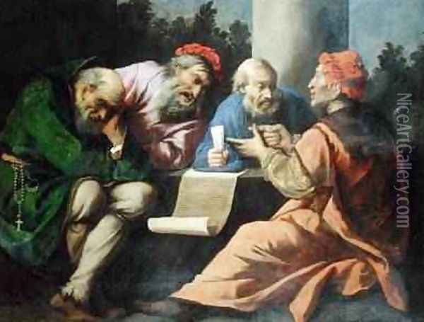 The Four Fathers of the Church Oil Painting - Pietro the Elder Muttoni