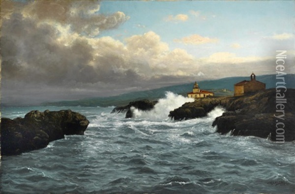 Mexican Coast Oil Painting - Joseph Kleitsch
