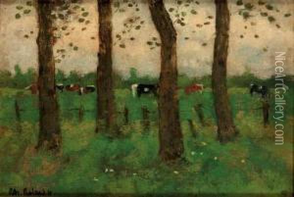 Cows In A Field Oil Painting - Richard Nicolaas Roland Holst