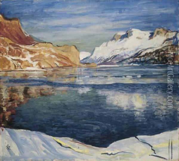 Lago Che Gela, Maloja Oil Painting - Giovanni Giacometti