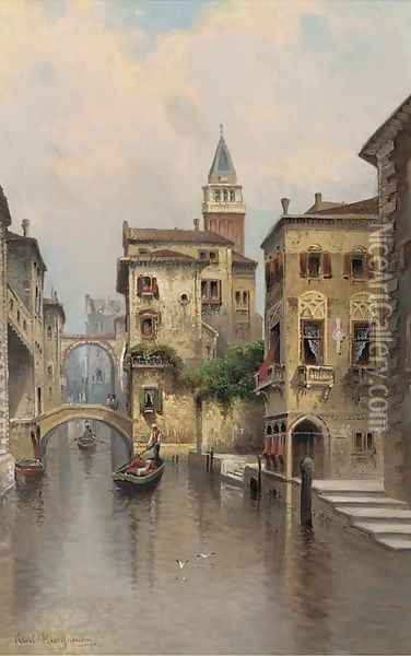 A Venetian backwater Oil Painting - Karl Kaufmann