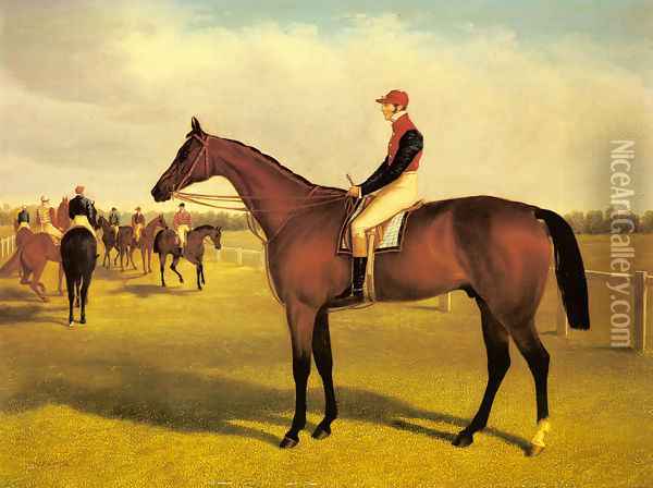 Don John, The Winner of the 1838 St. Leger with William Scott Up Oil Painting - John Frederick Herring Snr
