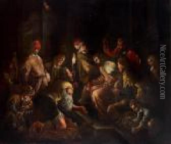 La Derisione Di Cristo Oil Painting - Leandro Bassano