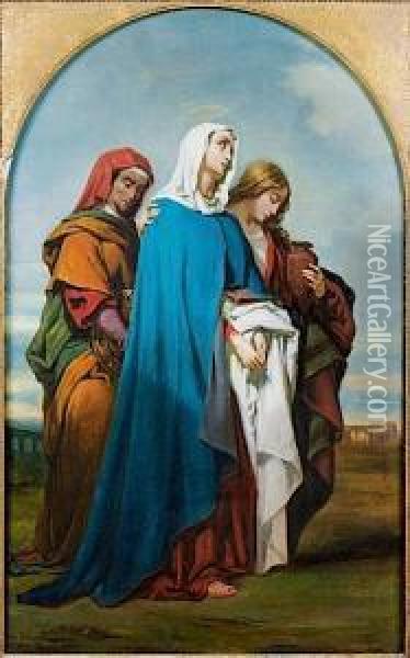 Les Trois Marie Oil Painting - Charles Zacharie Landelle