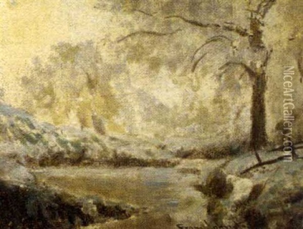Frosty Dawn Oil Painting - Francis Hans Johnston