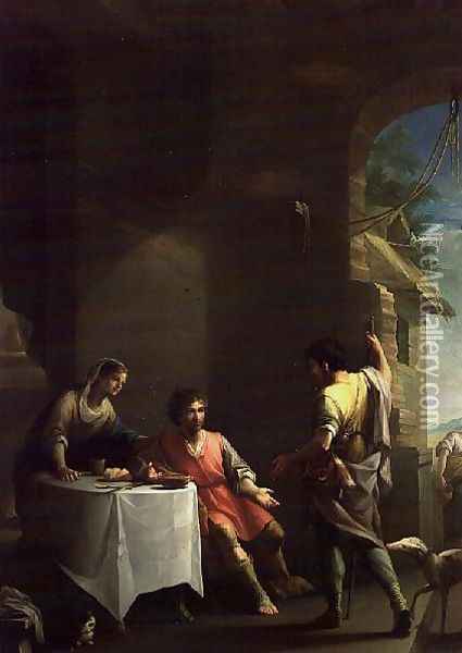 Esau sells his birthright to Jacob, 1790-1800 Oil Painting - Zacarias Gonzalez Velazquez