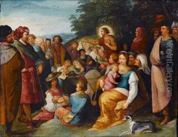 Saint John The Baptist Preaching Oil Painting - Hieronymous III Francken