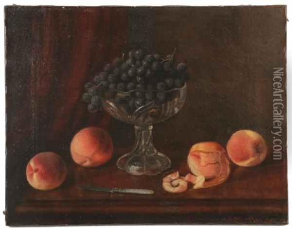 Still Life Of Fruit Oil Painting - Austin C. Wooster