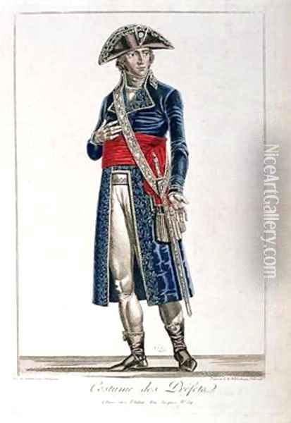 Costume of a Prefect during the period of the Consulate 1799-1804 of the First Republic 2 Oil Painting - Chataignier