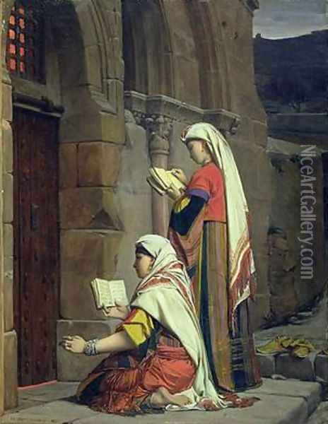 Christian Women at the Tomb of the Virgin Oil Painting - Jean Jules Antoine Lecomte du Nouy
