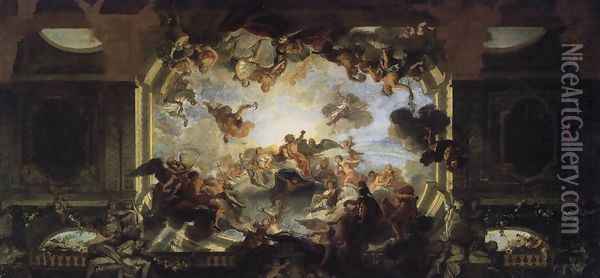 Venus Imploring Jupiter in Favour of Aeneas Oil Painting - Antoine Coypel