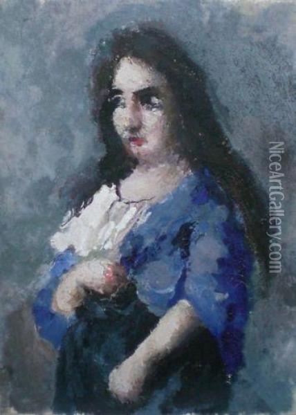 Portrait De Femme Oil Painting - Jacob, Jacques Balgley