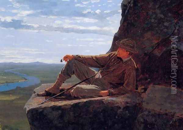 Mountain Climber Resting Oil Painting - Winslow Homer
