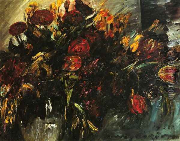 Red and Yellow Tulips Oil Painting - Lovis (Franz Heinrich Louis) Corinth