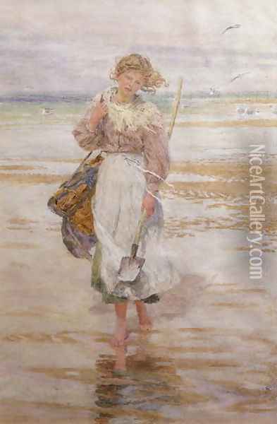 The Bait Digger, 1910 Oil Painting - Lionel Percy Smythe