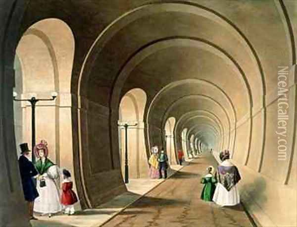 The Thames Tunnel Oil Painting - Thomas Talbot Bury