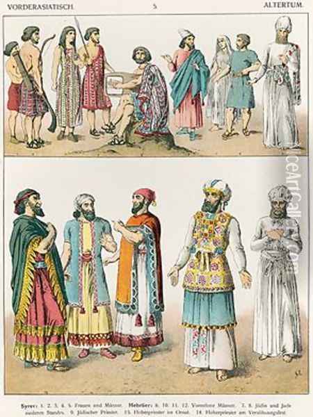 Early Asiatic Dress Oil Painting - Albert Kretschmer