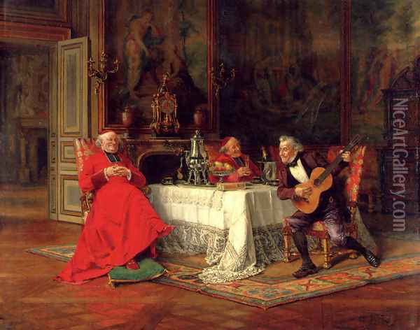 The Musical Interlude Oil Painting - Alfred Charles Weber
