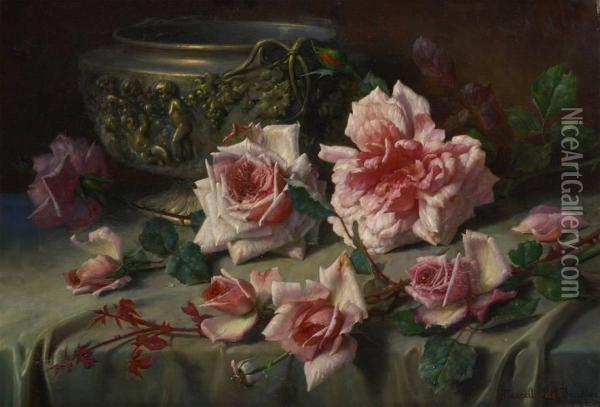 Jetee De Roses Oil Painting - Pascal De Beucker