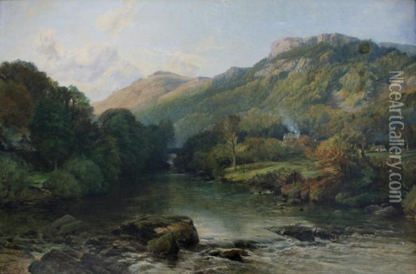 The River Llugwy, Bettws Y Coed Oil Painting - Frederick William Hulme