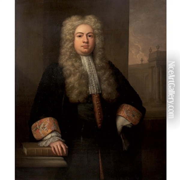 Portrait Of Lord Chief Justice Robert Raymond Oil Painting - John van der Vaart
