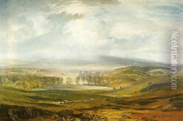 Raby Castle The Seat Of The Earl Of Darlington Oil Painting - Joseph Mallord William Turner