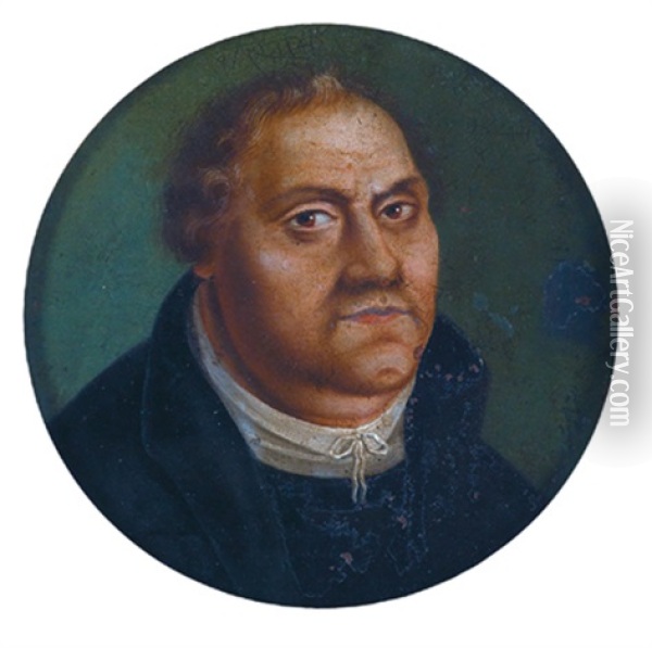 Bildnis Martin Luther Oil Painting - Lucas Cranach the Elder