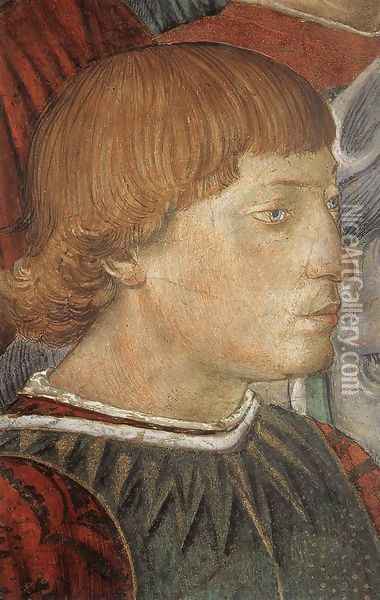 Procession of the Youngest King (detail 6) 1459-60 Oil Painting - Benozzo di Lese di Sandro Gozzoli