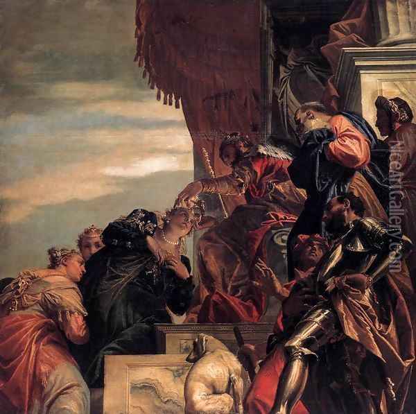 Esther Crowned by Ahasuerus Oil Painting - Paolo Veronese (Caliari)