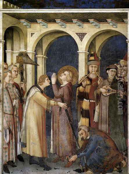 St. Martin is Knighted (scene 3) 1312-17 Oil Painting - Louis de Silvestre