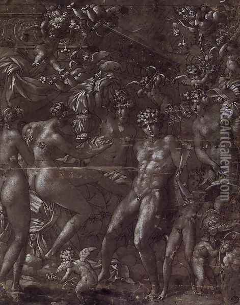 Mars and Venus 1530 Oil Painting - Fiorentino Rosso