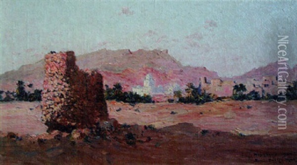 Beni-ounif Oil Painting - Eugene F. A. Deshayes