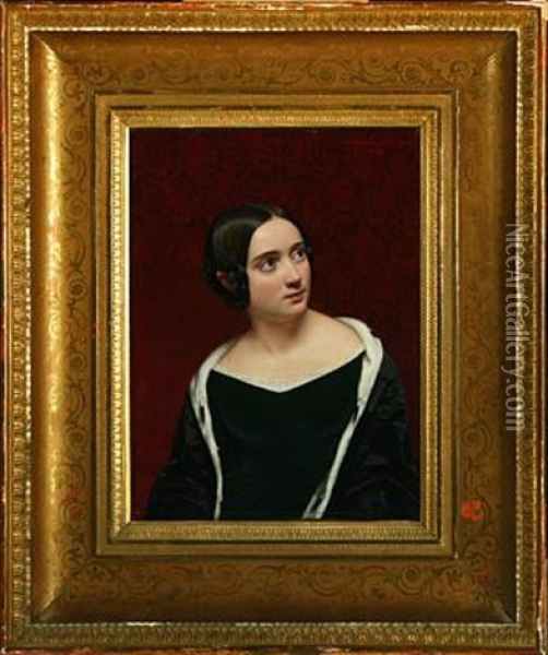 Portrait Of A Woman Oil Painting - Vilhelm (Johan V.) Gertner