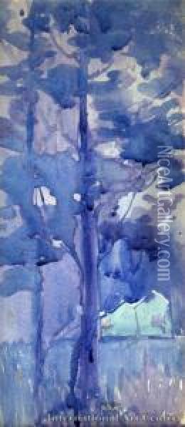 Blue Trees Oil Painting - Margaret Olrog Stoddart