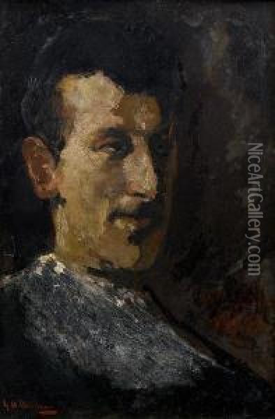 Portrait Of A Man Oil Painting - George Hendrik Breitner