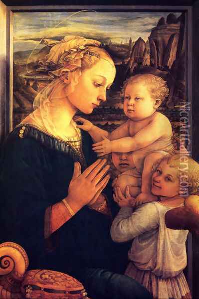 Virgin With Chilrden Oil Painting - Filippino Lippi