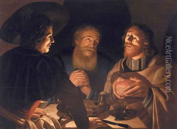 Supper at Emmaus, 1632 Oil Painting - Cryn Hendricksz Volmaryn