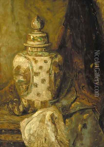 A still life with a jar Oil Painting - Sientje Mesdag Van Houten