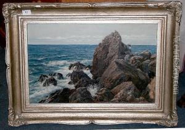 Coastal Scene Oil Painting - Wartan Mahokian