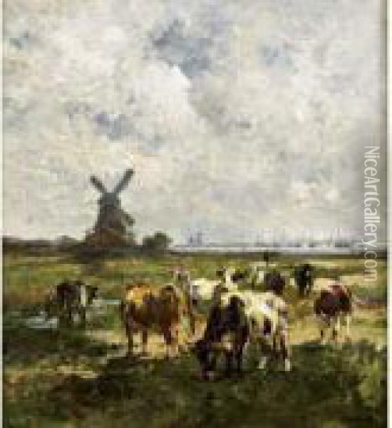 Paysage Des Flandres Oil Painting - Otto Gampert