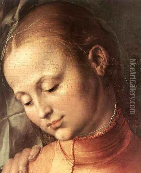 St Anne with the Virgin and Child (detail) 2 Oil Painting - Albrecht Durer
