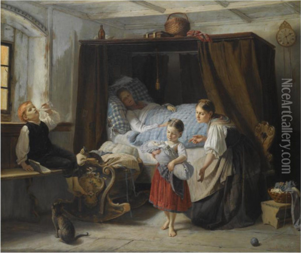 The Newborn Oil Painting - Gustav Igler