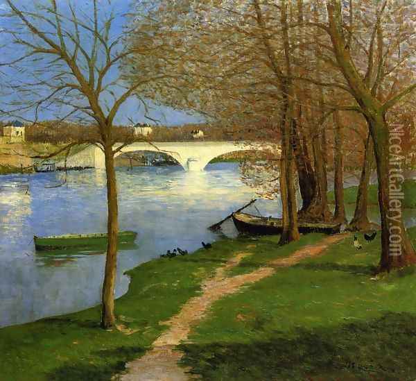 Bridge over the Loire Oil Painting - Maxime Maufra